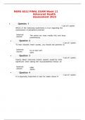 NURS 6512 FINAL EXAM Week 11 Advanced Health Assessment 2023