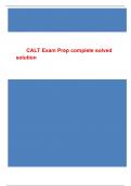 CALT Exam Prep complete solved solution