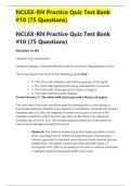 NCLEX-RN Practice Quiz Test Bank #10 (75 Questions)