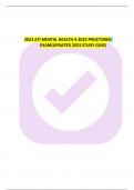2023 ATI MENTAL HEALTH A 2023 PROCTORED EXAM&lpar;UPDATED 2023 STUDY GUIE