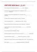 UWF EDF 6226  &vert; 127 Questions and Answers with complete solution