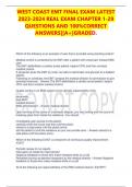 WEST COAST EMT FINAL EXAM LATEST 2023-2024 REAL EXAM CHAPTER 1-29 QUESTIONS AND 100&percnt;CORRECT ANSWERS&vert;&lbrack;A&plus;&rsqb;GRADED&period;