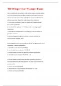 TICO Supervisor&sol; Manager Exam &vert; Questions with 100 &percnt; correct Answers &vert; verified