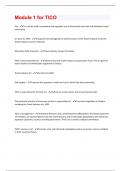 Module 1 for TICO &vert; Questions with 100 &percnt; correct Answers &vert; verified