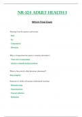 Exam 1&comma; Exam 2 & Final Exam&colon; NR324 &sol; NR-324 &lpar;Latest 2024 &sol; 2025 UPDATES STUDY BUNDLE&rpar; Adult Health I Exam Reviews &vert; Questions and Verified Answers &vert; 100&percnt; Correct &vert; Grade A - Chamberlain