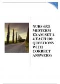 WALDEN UNIVERSITY NURS 6521 MIDTERM EXAM SET 1-4&lpar;EACH 100 QUESTIONS WITH CORRECT ANSWERS&rpar;
