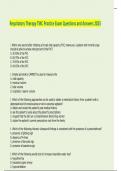 Respiratory Therapy TMC Practice Exam Questions and Answers 2023 