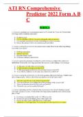 ATI RN Comprehensive Predictor 2022 Form A B C