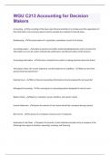   WGU C213 Accounting for Decision Maker Bundled Exams Everything you need to pass 