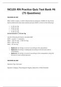 NCLEX-RN Practice Quiz Test Bank #6 (75 Questions