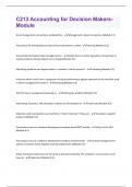 C213 Accounting for Decision Makers-Module  &vert; 333  Questions and Answers with complete solution 85 pages 