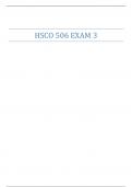 HSCO 506 EXAM 3| GRADED A+
