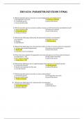 ZOO 4234 -PARASITOLOGY EXAM 3 FINAL  QUESTIONS AND ANSWERS 