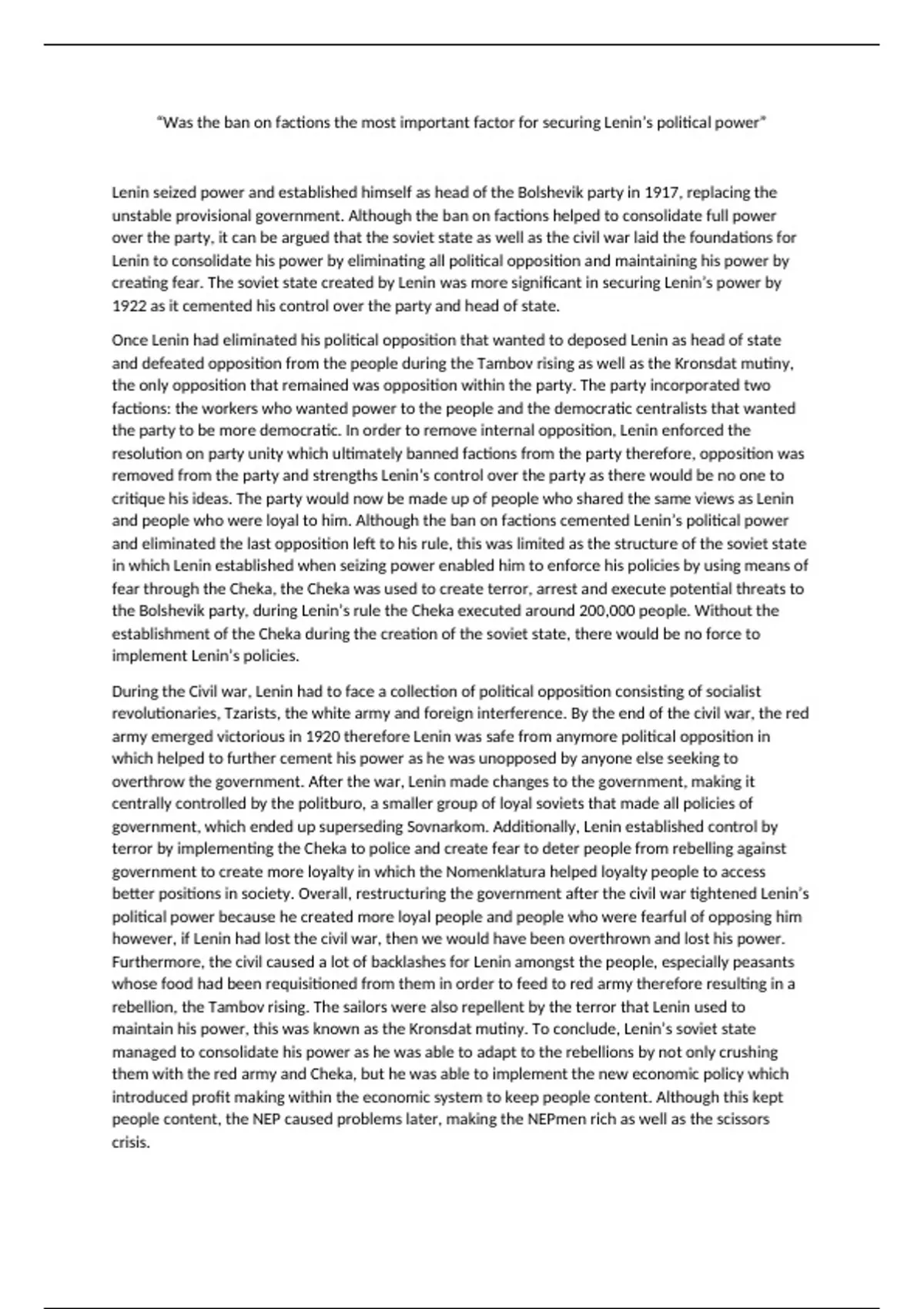 ALevel Edexcel History DDR Exam Questions Stuvia UK