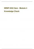 NRNP 6552 Quiz - Module 4 Knowledge Check