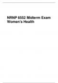NRNP 6552 Midterm Exam Women’s Health 2022
