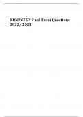NRNP 6552 Final Exam Questions 2022/ 2023