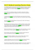 NCCT Medical Assisting Practice Exam with Complete Solutions&vert; Verified Answers