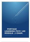 Portage Learning PSYC 140 Module 1 Exam