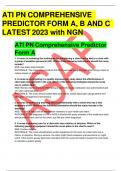 ATI PN COMPREHENSIVE  PREDICTOR FORM A&comma; B AND C  LATEST 2023 with NGN