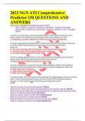 2023 NGN ATI Comprehensive Predictor 150 QUESTIONS AND ANSWERS