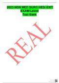 2023 NGN MED SURG HESI EXIT  EXAM&sol;Latest Test Bank