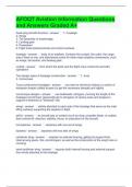 AFOQT Aviation Information Questions and Answers Graded A+