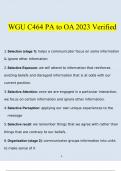WGU C464 Pre-assessment to Objective Assessment 2023 Verified