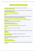 Community Counseling &lpar;EDCO 705&rpar; - Answered