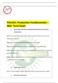 Film101&colon; Production Fundamentals &ndash; Mid- Term Exam