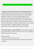 WGU D152 Inclusive Classroom Study Guide  questions and answers&rcub; &lpar;2022&sol;2023&rpar; &lpar;verified answers&rpar;