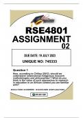 RSE4801 ASSIGNMENT 2 2023