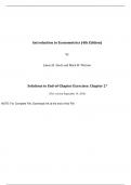 Introduction to Econometrics, 4e James Stock, Mark Watson (Solution Manual)