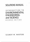 Introduction to Environmental Engineering and Science, 2e Gilbert  Masters Wendell (Solution Manual)