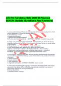 ATI RN Fundamentals 2019 B Practice B&lpar;NEW Update Questions And Answers&rpar;