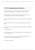 C715- Organizational Behavior 313 Questions With Complete Solutions