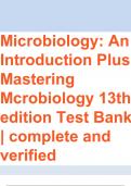 Microbiology: An Introduction Plus Mastering Microbiology , 13th Edition Test Bank (complete) 