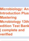 Microbiology&colon; An Introduction Plus Mastering Microbiology &comma; 13th Edition Test Bank &lpar;complete&rpar; &vert; A Complete Test Bank for Microbiology&colon; An Introduction Plus Mastering Microbiology 13th Edition&period;