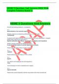NBME 9 Questions And Answers 2022&lpar; With Complete Solution Rated A&rpar;