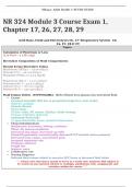 NR 324 Module 3 Course Exam 1, Chapter 17, 26, 27, 28, 29