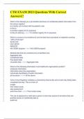 CTR EXAM 2023 BUNDLE WITH COMPLETE SOLUTIONS&period;&period;&period;&period;