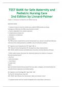  TEST BANK for Safe Maternity and Pediatric Nursing Care 2nd Edition by Linnard-Palmer