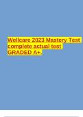 Wellcare 2023 Mastery Test complete actual test GRADED A&plus;&period;
