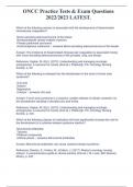 ONCC Practice Tests & Exam Questions 2022&sol;2023 LATEST&period;