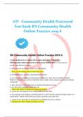 ATI - Community Health Proctored Test bank RN Community Health Online Practice 2019 A 