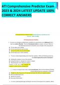 ATI Comprehensive Predictor Exam 1 2023 & 2024 LATEST UPDATE 100%  CORRECT ANSWERS