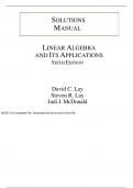 Linear Algebra and Its Applications 6e David Lay, Steven Lay, Judi McDonald (Solution Manual)