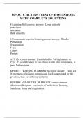 MPOETC ACT 120 - TEST ONE QUESTIONS WITH COMPLETE SOLUTIONS