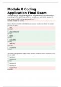 HIT 205 Module 8 Coding Application Final Exam Devry university 2023