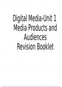 Cambridge Technicals Digital Media Unit 1 -Media Products and Audiences-Revision Booklet